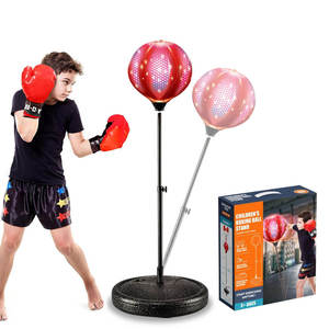 Nuevo Producto: Saco de Boxeo Ajustable en Altura, Kit de Saco de Boxeo Independiente con Velocidad Ajustable, Iluminación y Función Antiestrés - Product Image 2