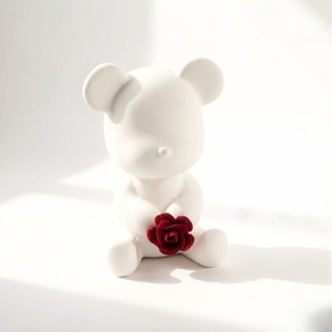 Finru Car Aroma Stone <strong>Diffuser</strong> Vent Clip Bear Shaped Ceramic Essential <strong>Oil</strong> Fragrance Air Freshener Cute <strong>Mini</strong> Gift Box - Product Image 6