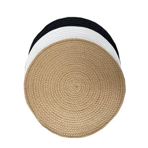 مفارش جديدة مصنوعة يدويًا منسوجة من حبل القطن الطبيعي ، مفرش دائري مخصص للمنزل والفندق - Product Image 5