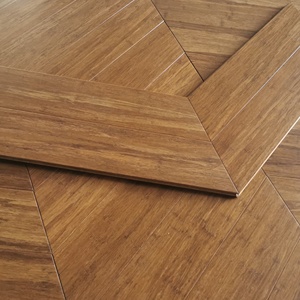 Plancher Chevron arête de poisson 60 degrés Parquet en bois tissé à brins carbonisés de qualité supérieure en bambou - Product Image 6