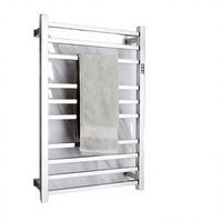 Sèche-serviettes électrique de luxe pour salle de bain, séchoir à linge électrique en acier inoxydable au design moderne
