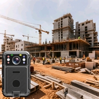 Caméra corporelle C8 64 Go WiFi 4G avec double objectif, résolution 2K+1080P, système d'exploitation Android 12.0, fonctions de vision nocturne et de reconnaissance faciale