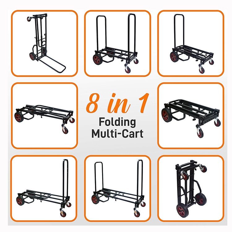 JH-Mech Hand Truck Dolly Cart Compact 300Lbs Max Load Capacity Foldable and Lightweight Metal Hand Platform Cart