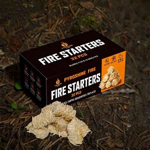 Paquete Personalizable de 32 Piezas de Iniciadores de Fuego de Lana de Madera para Acampar al Aire Libre, Encendido Rápido, Accesorios de Camping - Product Image 1