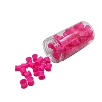 Tazas de tinta de silicona para tatuaje, contenedor desechable de pigmento de maquillaje permanente de tamaño medio, accesorios para tatuaje, taza de soporte de tinta, 100 Uds.