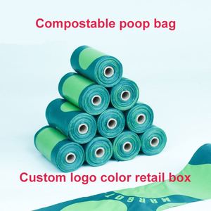 Custom Printed Disposable Scented Strong Eco Friendly Dog Poo <b>Bags</b> Biodegradable Portable Go Out <b>Compostable</b> Pet Dog Poop <b>Bags</b> - Product Image 1