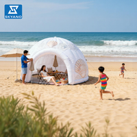 Tente gonflable, tente dôme blanche pour le camping, la publicité commerciale, la décoration promotionnelle