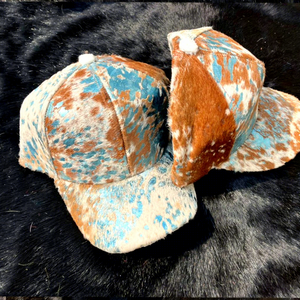 Gorra de Cuero Vacuno con Pelo Natural Marrón, Estilo Vintage con Acabado Metálico Lavado al Ácido, Calidad Premium, Unisex, Novedad 2026 - Product Image 1