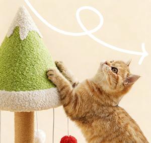 Arranhador para Gatos FE <span class=keywords><strong>2026</strong></span>, Brinquedos de Árvore de Natal, Coluna Arranhadora para Gatos, Decoração de Natal para Animais de Estimação - Product Image 2