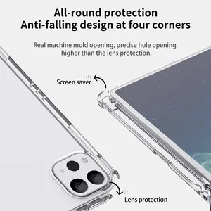 IPadケース用iPad10th Gen 12.9 4th 5th 6th Air 4th 5th 10.9 Pro 11 <span class=keywords><strong>2nd</strong></span> 3rd 4th iPad 10.2 with Pen Slot TPU Transparent Cover - Product Image 3