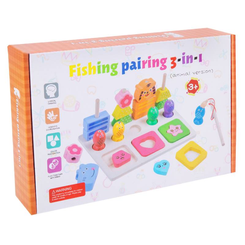 Pesca de animales a juego tres en uno