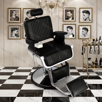 Chaise de Barbier Professionnelle Hydraulique Marron Inclinable pour Salon de Coiffure et Spa – Équipement de Beauté – Vente Flash