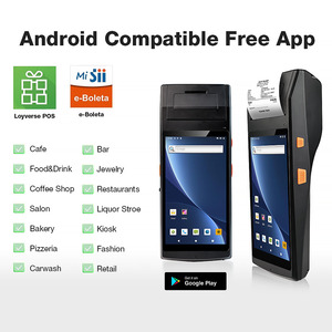 5.5 inch cầm tay PDA di động thông minh 4 gam Wifi NFC mã vạch <span class=keywords><strong>QR</strong></span> <span class=keywords><strong>code</strong></span> <span class=keywords><strong>scanner</strong></span> <span class=keywords><strong>Android</strong></span> POS thiết bị đầu cuối với máy in nhãn nhiệt - Product Image 2