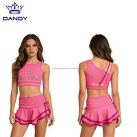 Ensemble de soutien-gorge de sport et short personnalisés pour l'entraînement de cheerleading, pour femmes et filles, avec accessoires d'équipe - Vente en gros