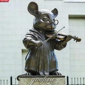 YOUFINE Estatua de Ratón Científico de Bronce para Decoración de Campus - Product Image 6