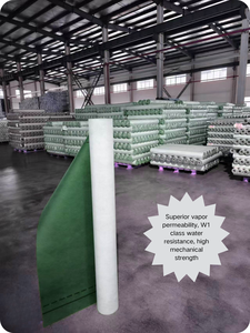 Membrane d'étanchéité respirante et résistante aux UV en HDPE/PE/PP écologique pour la construction murale extérieure - Product Image 4
