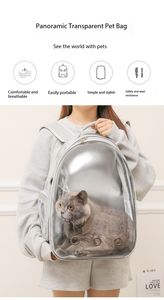 Sac à dos pour animaux de compagnie sac à dos pour animaux de compagnie plein espace sac à dos extensible de <span class=keywords><strong>luxe</strong></span> sangle de sécurité boucle chien sac de voyage pour chaton - Product Image 6