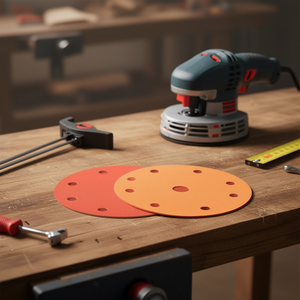 Disque de ponçage 15 trous, grain 180, avec support en film pour ponceuse orbitale - Product Image 3