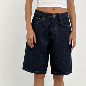 Shorts en <span class=keywords><strong>jean</strong></span> gothique King Mcgreen Star pour <span class=keywords><strong>femme</strong></span>, <span class=keywords><strong>taille</strong></span> <span class=keywords><strong>basse</strong></span>, coupe large, longueur genou, coupe ample, shorts d'été avec poches - Product Image 5