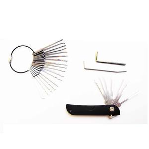 Gran oferta OEM 24 Uds. Herramienta de reparación de llaves reemplazable práctica 24 en 1 candado de acero inoxidable portátil Jackknife herramientas de cerrajería de bolsillo - Product Image 4
