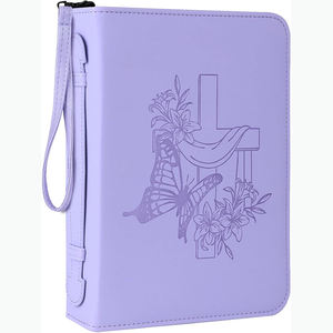 Funda bíblica de muestra gratis para mujer, funda de libro de hombro cruzado, fundas bíblicas de cuero Premium, fundas de iglesia de diseño minimalista - Product Image 2