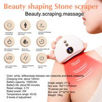 Outil facial électrique Gua Sha Bian en pierre Led Massage du visage Planche à gratter 9 niveaux de chauffage et de Vibration pour le lifting du visage du cou