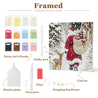 Kit de Peinture Diamant 5D DIY avec Perles, Collection Noël, Art Mural Perlé 3D, Décoration Intérieure pour Adultes et Enfants