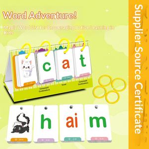 แฟลชการ์ดคำศัพท์สำหรับเด็ก<span class=keywords><strong>อนุบาล</strong></span>, แฟลชการ์ดโฟนิคส์สำหรับเด็ก, แผนภูมิเกม<span class=keywords><strong>คำ</strong></span><span class=keywords><strong>ศัพท์</strong></span> CVC แบบพกพา, เกมโฟนิคส์เพื่อการเรียนรู้ในห้องเรียน - Product Image 5