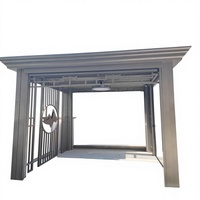 Pergola motorisée en aluminium à lames orientables avec toit imperméable réglable et gouttière dissimulée pour l'aménagement de jardin