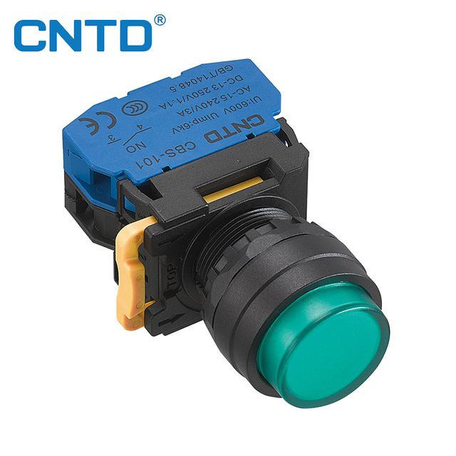 CNTD Illuminated Push Button Switch Self-Reset/locking Latching Momentary Start/Stop Emergency Selector Switch IP65