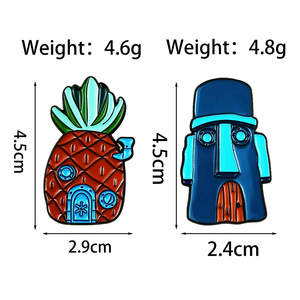 Broche con Diseño <span class=keywords><strong>de</strong></span> <span class=keywords><strong>Bob</strong></span> <span class=keywords><strong>Esponja</strong></span>, Accesorio Creativo con Forma <span class=keywords><strong>de</strong></span> Casa, Ideal para Venta al Por Mayor - Product Image 4