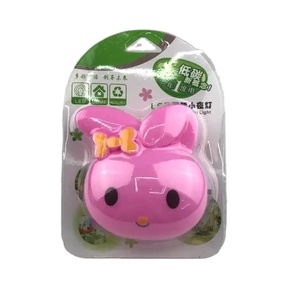 W082 Lampe de nuit LED personnalisée en forme de lapin, jouet lumineux, abat-jour de dessin animé, <span class=keywords><strong>veilleuse</strong></span> enfichable pour chambre d'enfant et chevet - Product Image 6