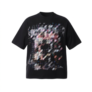 เสื้อยืดแขนสั้นแฟชั่นฮิปฮอปสไตล์ลำลองสำหรับผู้ชายและผู้หญิง ผ้าฝ้าย/ใยไผ่ 300 กรัม พิมพ์ลายวินเทจ ทรงหลวม - Product Image 1