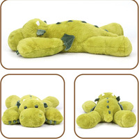 B928 ODM Dragon lesté en peluche, jouet en peluche doux, mignon vert, vente en gros, anniversaire, garçons, filles, enfants, adultes, animaux lestés
