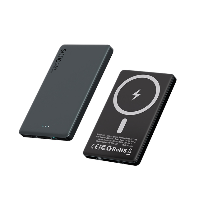Magnetic Portable Charger 5000mAh Wireless Power Bank with USB-C 20W PD Fast Charging Compatible Battery Pack for SmartPhone