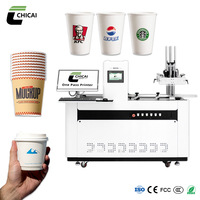 Chicai Newest High Speed Single Pass Cup Side Inkjet Machine Multifunctional CMYK One Pass Printer for Milk Tea Cup