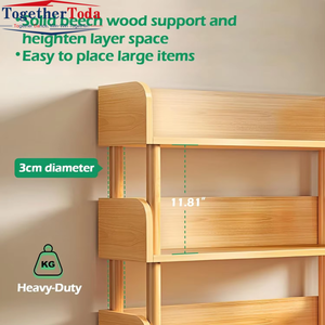 Estante para Libros de Madera Resistente, Lujoso, Moderno y Elegante, Ahorra Espacio, para Sala de Estar o Estudio - Product Image 3