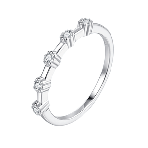 เครื่องประดับใหม่ชุบทองคำแท้ เงินแท้ S925 ประดับเพชรโมอิสซาไนต์ VVS สำหรับแหวนหมั้นและแหวนแต่งงานสำหรับผู้หญิงที่ได้รับการรับรอง - Product Image 1