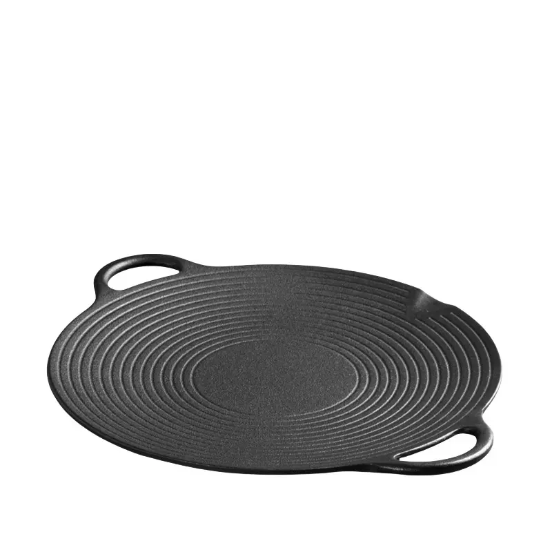 モダンなキッチン用品-ダブルハンドル付き鋳鉄鍋とシチュー鍋調理器具セット
