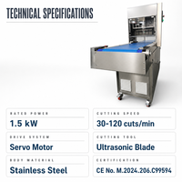Nouvelle machine de découpe automatique à ultrasons Wanlisonic 220V en acier pour gâteaux, biscuits, pains et snacks à usage industriel