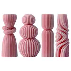 Molde de Silicona 3D con Rayas para Velas Aromáticas, Molde para Portavelas, Adorno para el Día de San Valentín, Ecológico - Product Image 5