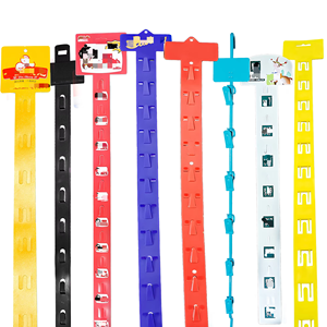 Custom Printed PP Plastic Supermarket Snack Display Hanging <b>Strip</b> With Header Card - Product Image 3
