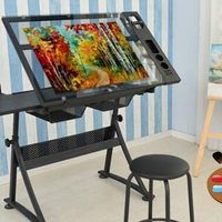 Table à dessin pliable et réglable pour enfants en acier inoxydable avec projecteur magnétique – Offre spéciale