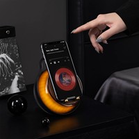 J100 Duyusal Hoparlör Telefon Standı Amplifikatör Tek Renkli LED Erkekler İçin Hediye Çok Fonksiyonlu Stand Masaüstü Hoparlör Kompakt Boyut OEM