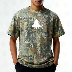 Camiseta de Camuflaje para Hombre con Estampado Completo DTG Personalizado, Manga Corta, Corte Regular, Cuello Redondo, 100% Algodón, Camiseta de Camuflaje - Product Image 2
