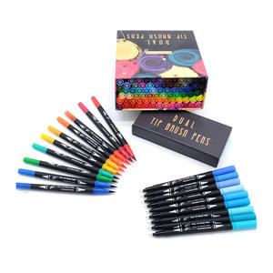 Stylo marqueur aquarelle de haute qualité, pointe fine, double embout, pour dessin, peinture et coloriage - Product Image 1