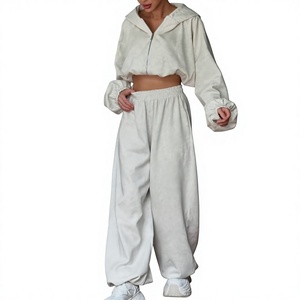 Custom made <b>Women</b> 2 Piece Set's Casual 2-Piece Print <b>Sweatpants</b> and Zip Front Hoodie Set Breathable Cozy Tracksuit - Product Image 1