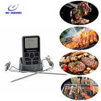 SW termometer memasak daging Digital tipe ponsel klasik, dengan pemeriksaan makanan ganda panjang dan dasar untuk pemanggang BBQ