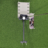 SwingPerfect Golf Mini Golf Putting Mirror Set 3-Piece Steel Double Sided Shoulder Mirror Carbon Fiber H Alat Bantu Latihan