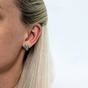 Pendientes de tuerca chapados en oro con filigrana vintage para mujer, retro, en tono plateado, con incrustaciones huecas de concha de abulón, estilo bohemio, para uso diario, regalo informal - Product Image 3